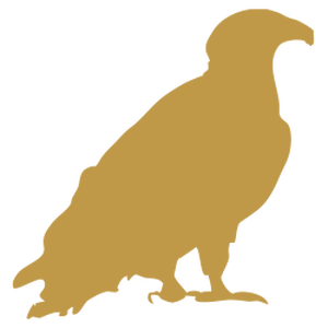 Gold icon of an eagle